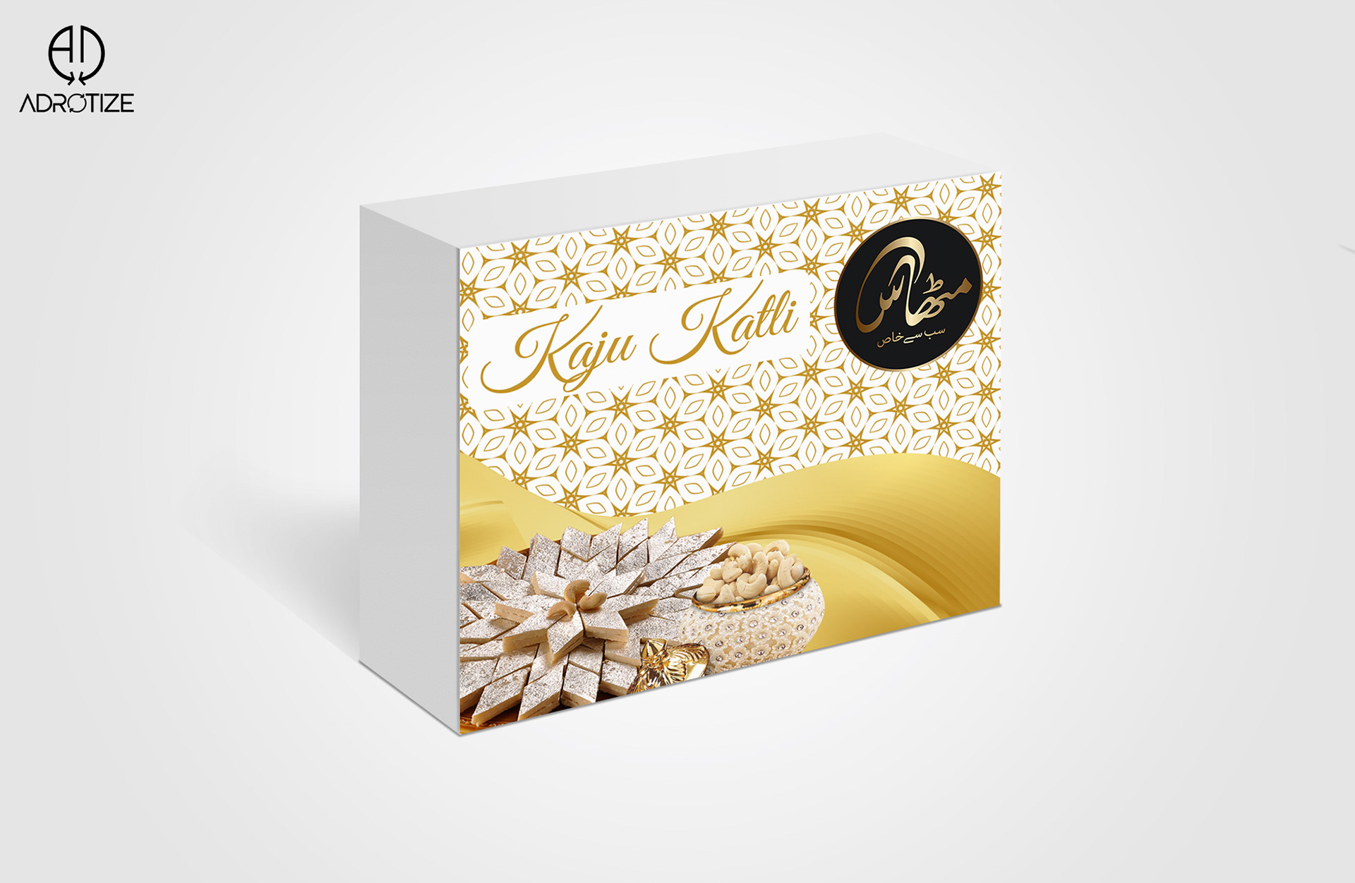Premium Kaju Katli Box Design - Product Photography - adrotize 02