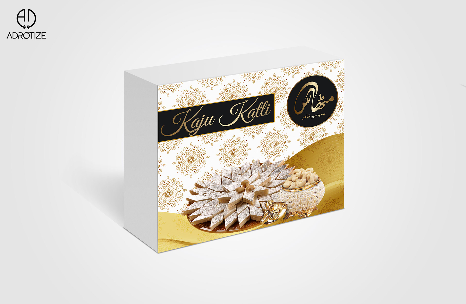 Premium Kaju Katli Box Design - Product Photography - adrotize 03