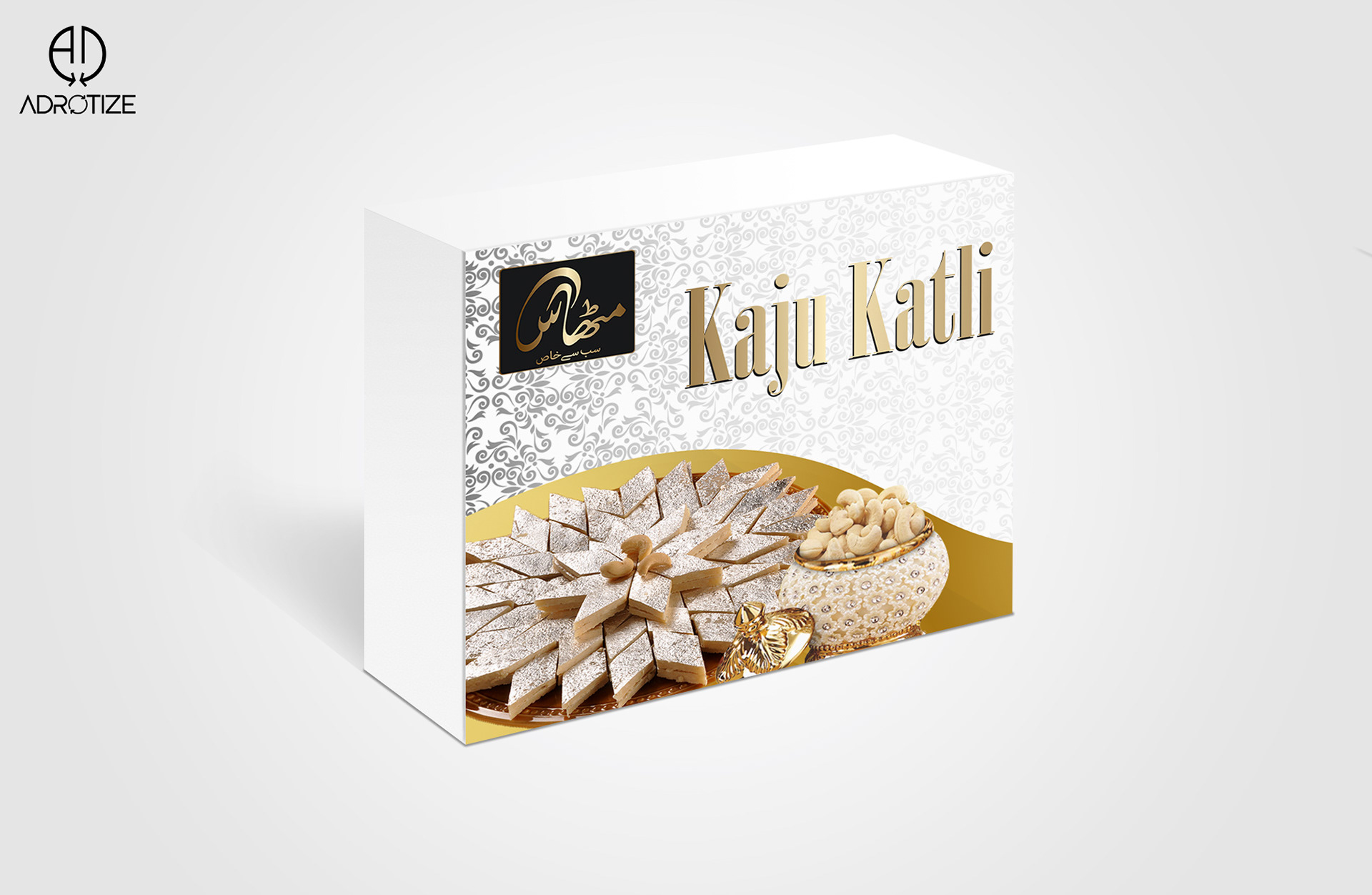 Premium Kaju Katli Box Design - Product Photography - adrotize 06