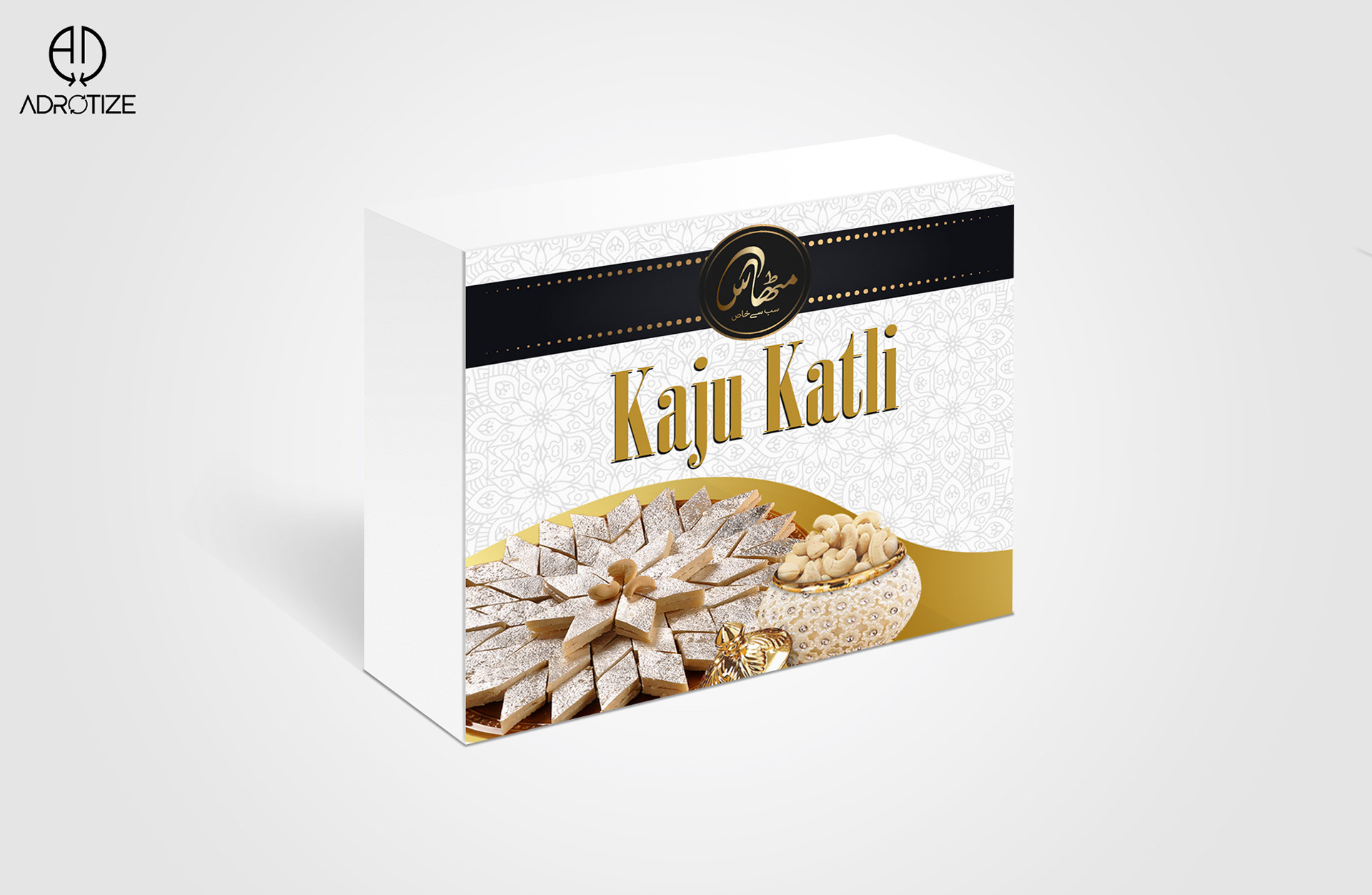 Premium Kaju Katli Box Design - Product Photography - adrotize 08